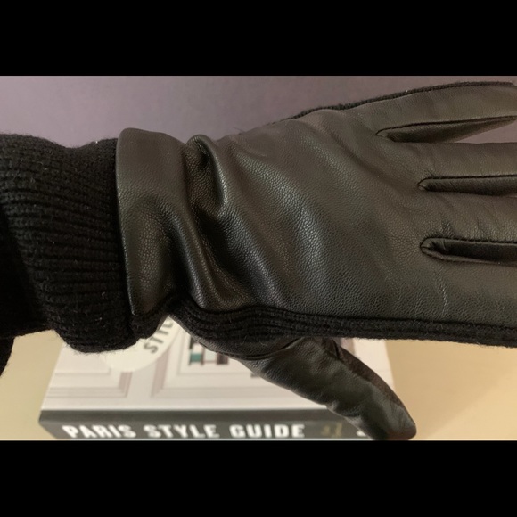 COS Blk LEATHER Elbow Length Long Glove Size XS/S - Picture 3 of 7
